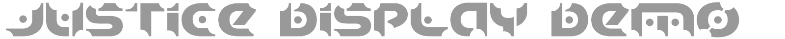 Justice Display font preview